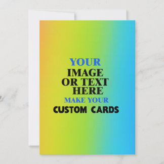 イエローブルーレインボーテンプレート、独自の作成 案内状