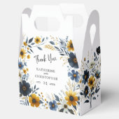 イエローブルーワイルドフラワーエレガントな結婚式 フェイバーボックス (オープン)