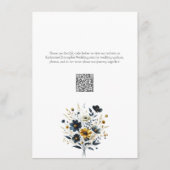 イエローブルーワイルドフラワーエレガントウェディング披露宴 エンクロージャーカード (裏面)