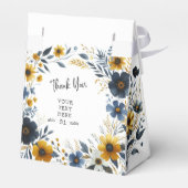 イエローブルーワイルドフラワーエレガントパーティーありがとう フェイバーボックス (裏面サイド)