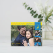 イエローブルー婚約カード ポストカード (スタンド正面)