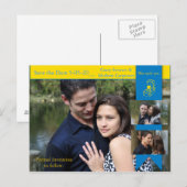 イエローブルー婚約カード ポストカード (正面/裏面)