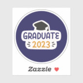 イエローブルー学生卒業ステッカー シール (シート)