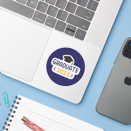 イエローブルー学生卒業ステッカー シール
