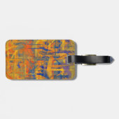 イエローブルー抽象芸術ア絵画ート4 ラゲッジタグ (裏面横)
