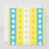 イエローブルー男の赤ちゃんシャワー招待状 招待状 (裏面)