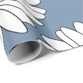 イエローブルー白デイジーパターン ラッピングペーパー (ロールコーナー)