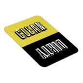 イエローブロックとブラックブロックレトロタイポグラフィ食洗機 マグネット (右側)