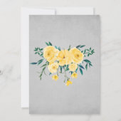 イエローブーケサマー春の結婚式招待状 招待状 (裏面)