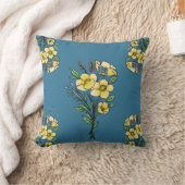 イエローブーケフラワーズ装飾用クッション クッション (ブランケット)