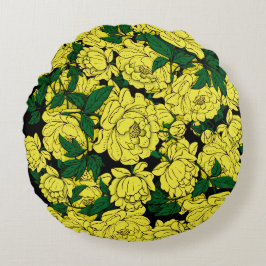 イエロープニー ラウンドクッション