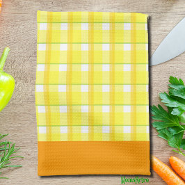 イエロープライドとオレンジキッ縁どチンタオル キッチンタオル