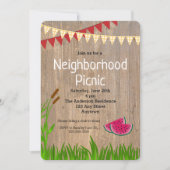 イエロープライ素朴ドネイバーシティピクニック招待状 招待状 (正面)