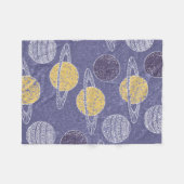 イエロープラネット宇宙ラバーブルースカイ天文学 フリースブランケット (正面(横))