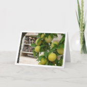 イエロープラム素朴ポートレート カード (正面)