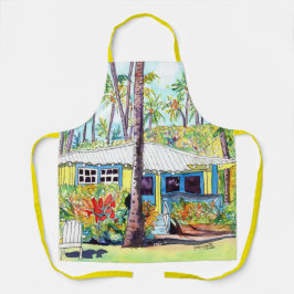 イエロープランテーションコテージのカウアイキッチンエプロン エプロン