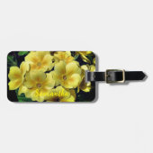 イエロープリムローズ春の花 パーソナライズされた ラゲッジタグ (正面横)
