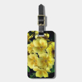 イエロープリムローズ春の花 パーソナライズされた ラゲッジタグ (正面縦)