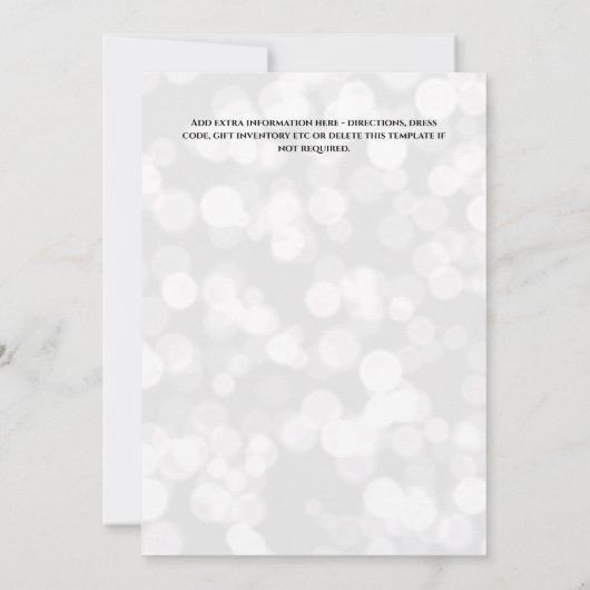 イエロープリンセスキンセアニラファンタジーボールガウンバラ 招待状 (裏面)