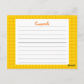 イエロープリントレシピカード ポストカード (裏面)