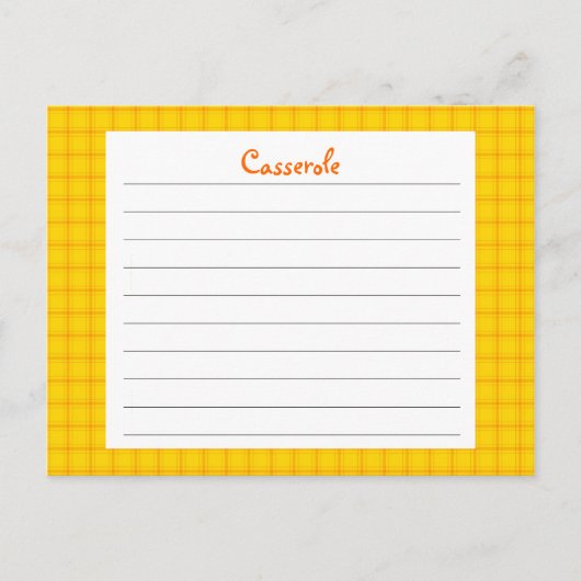 イエロープリントレシピカード ポストカード (正面)