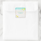 イエロープルメリアフランギパニトロピカルビーチ結婚式 スクエアシール (バッグ)