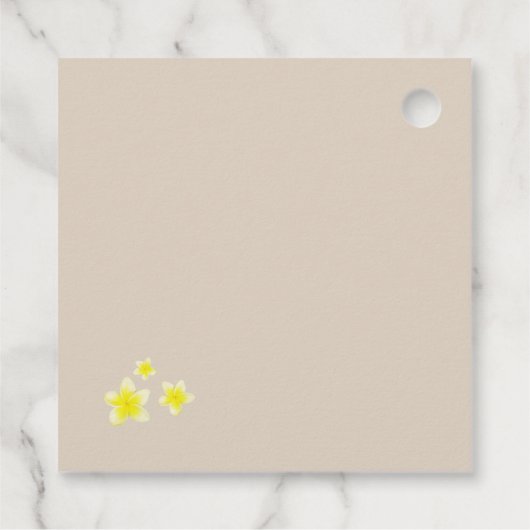 イエロープルメリアフランギパニトロピカルビーチ結婚式 フェイバータグ