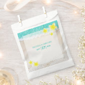 イエロープルメリアフランギパニトロピカルビーチ結婚式 フェイバーバッグ (クリップ留めされた状態)