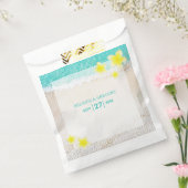 イエロープルメリアフランギパニトロピカルビーチ結婚式 フェイバーバッグ (封をした状態)