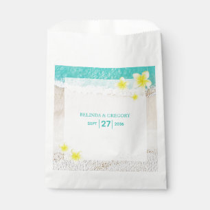 イエロープルメリアフランギパニトロピカルビーチ結婚式 フェイバーバッグ