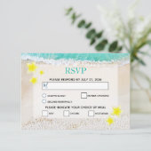 イエロープルメリアフランギパニトロピカルビーチ結婚式 出欠カード (スタンド正面)