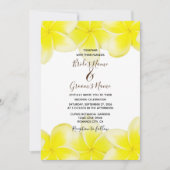 イエロープルメリアフランギパニ結婚式招待状 招待状 (正面)