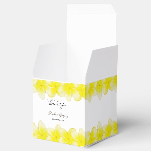 イエロープルメリアフランギ結婚パニ フェイバーボックス (オープン)