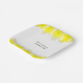 イエロープルメリアフランギ結婚パニ ペーパープレート (傾斜あり)