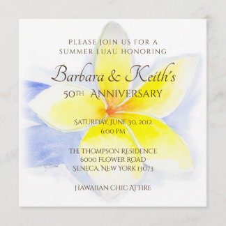 イエロープルメリア 50周年記念カード 招待状