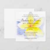 イエロープルメリア 50周年 誕生日カード 招待状 (正面/裏面)