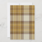 イエロープレイドストライプス おしゃれなウェディング 招待状 (裏面)