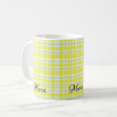 イエロープレイドマグ コーヒーマグカップ (正面左)