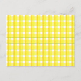 イエロープレイドレシピカードテンプレート ポストカード