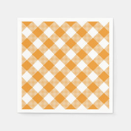イエロープレイド秋国パターン スタンダードカクテルナプキン