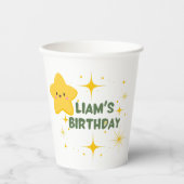 イエロープレイフルスターキッズパーティー紙カップ 紙コップ (正面)