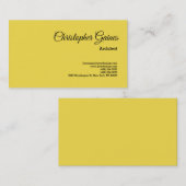イエロープレーンアーキテクトクラシカルプロフェッショナル 名刺 (正面/裏面)