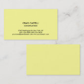イエロープレーンモダン名刺 名刺 (正面/裏面)