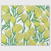 イエロープロテアデザインすべての行事 ラッピングペーパー (フラット)