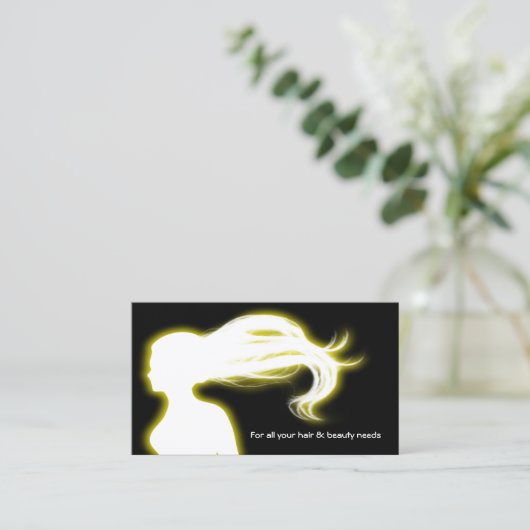 イエローヘアサロン名刺 名刺 (スタンド正面)