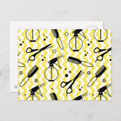 イエローヘアドレッサーのツールパターン シーズンポストカード (正面/裏面)