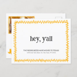 イエローヘイY'all -テキサス州へ移動 ポストカード