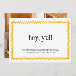 イエローヘイY'all -テキサス州へ移動 案内状