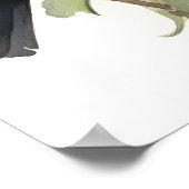 イエローヘッドブラックバードアートプリントポスター ポスター (角)