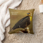 イエローヘッドブラックバード装飾用クッション クッション (ブランケット)